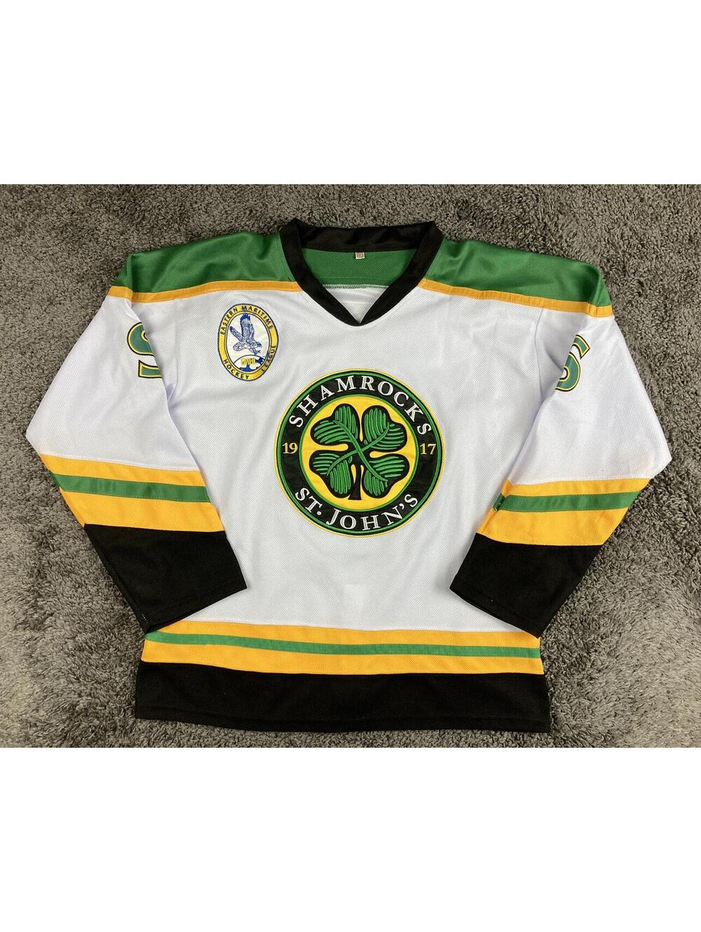 St Johns Shamrocks Hockey Jersey Goon Movie Ross The Boss Rhea 3 Fight Strap M
